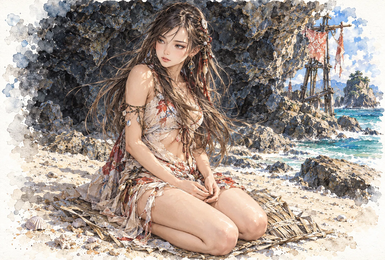美少女イラスト㉖水彩画美少女｜かんべい Mk-Ⅰ