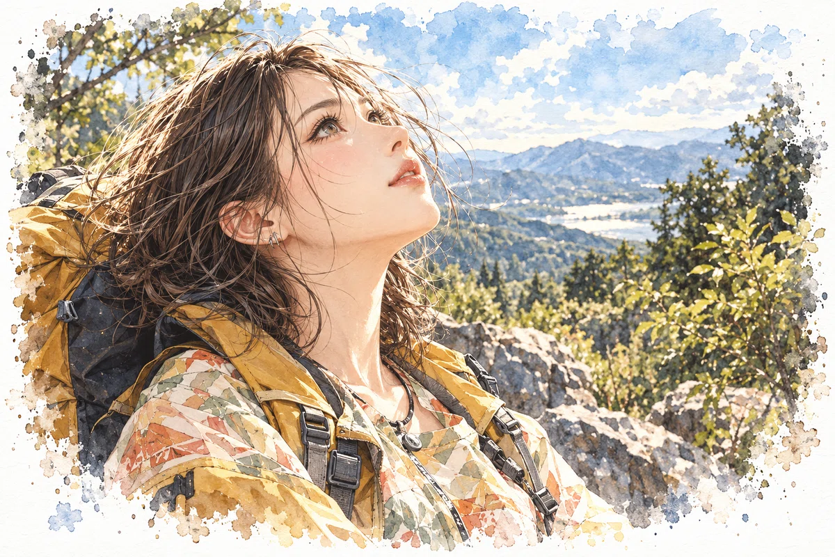 絵画　少女　水彩画 美少女イラスト㉖水彩画美少女｜かんべい Mk-Ⅰ