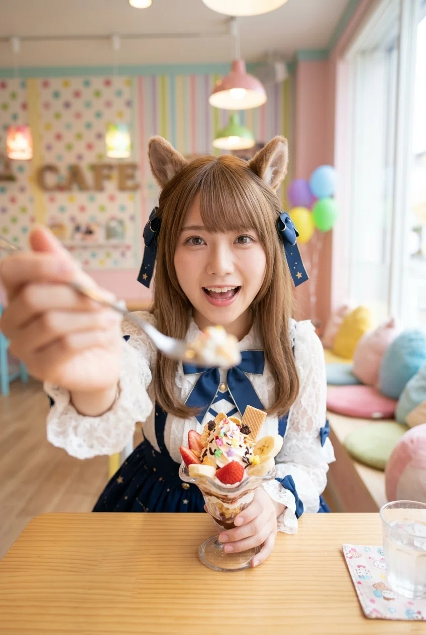 Chipmunk Suzuki Reina, Kana, Yui, tried eating parfaits & 