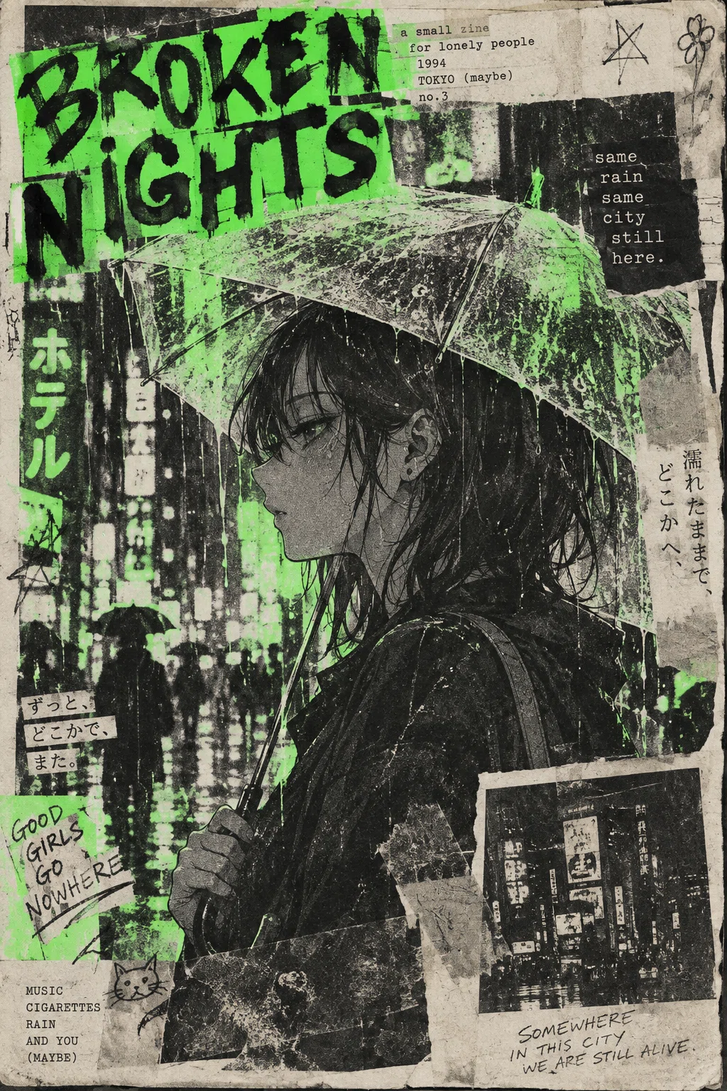 ChatGPTで90年代海外ZINE風のイラストを作ってみた！｜プロンプト公開