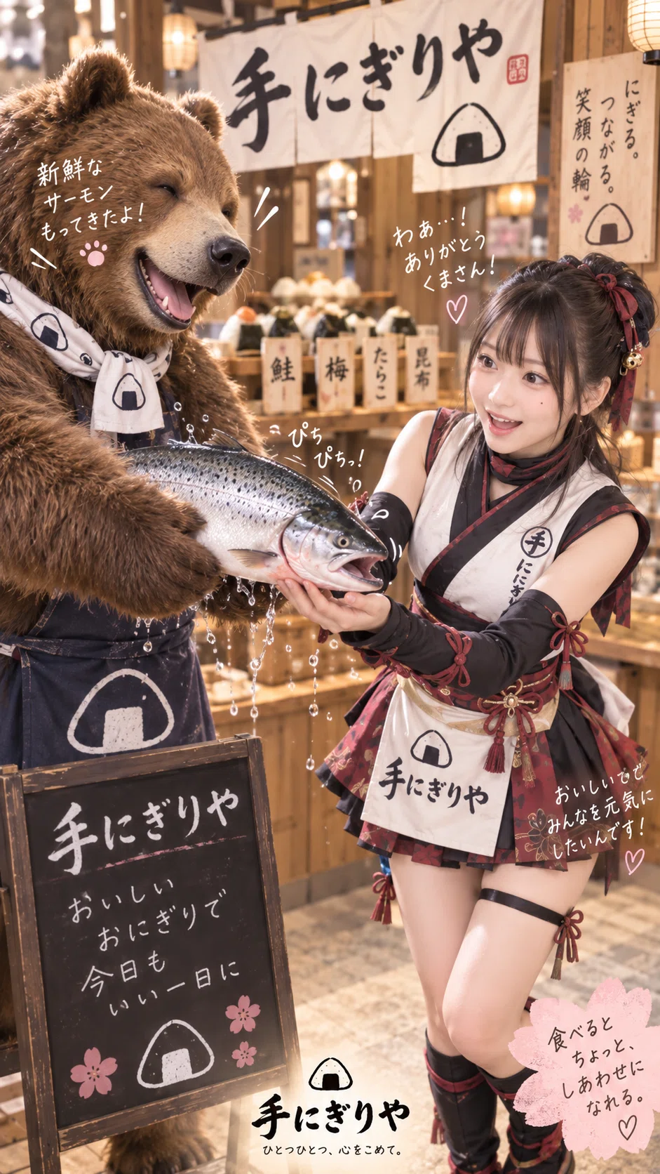 GPT】おにぎり🍙専門「手にぎりや」職人のこだわり。インフォ