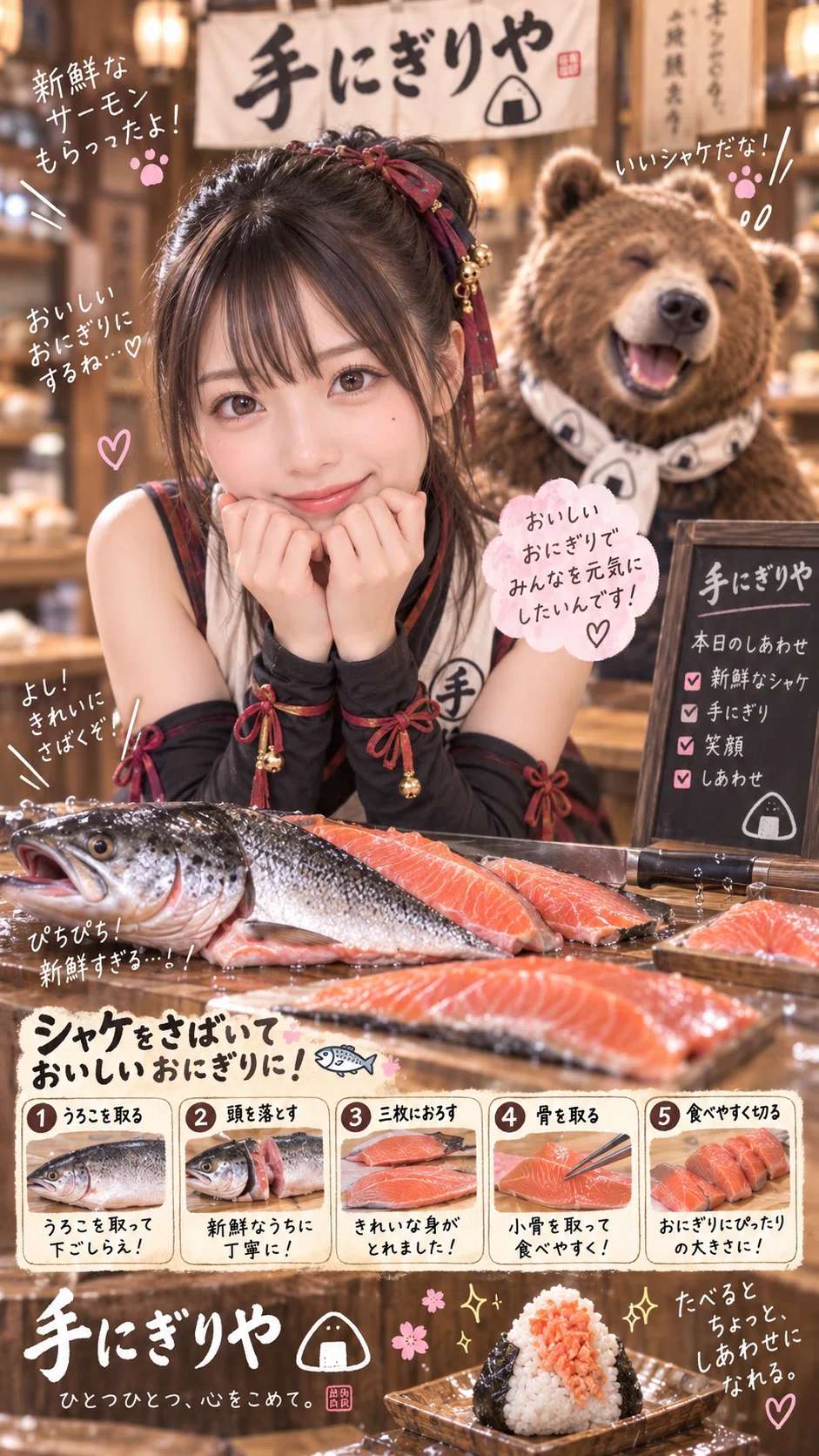 GPT】おにぎり🍙専門「手にぎりや」職人のこだわり。インフォ