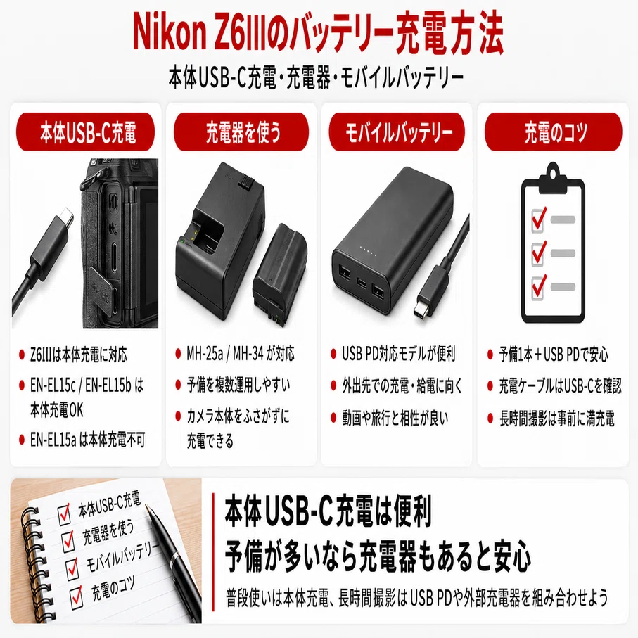Nikon Z6IIIのバッテリーはEN-EL15c｜互換性・電池持ち・おすすめ予備