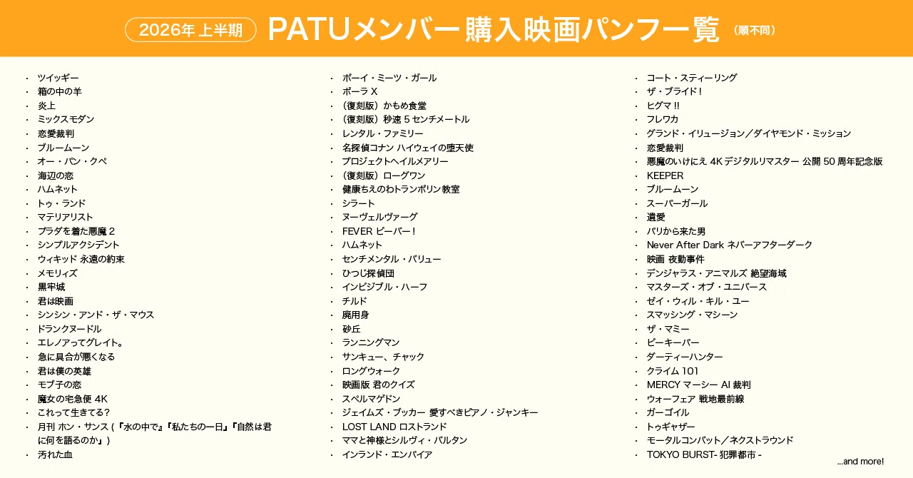 2026年上半期の映画パンフについての座談会（後編）｜PATU