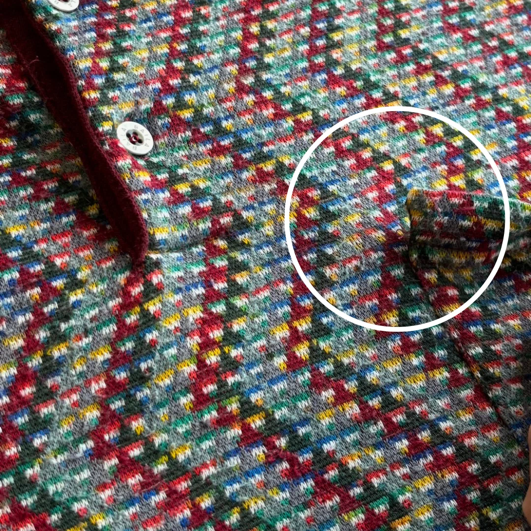 Vibrant Italian vintage clothing, adding even more color with repairs ...