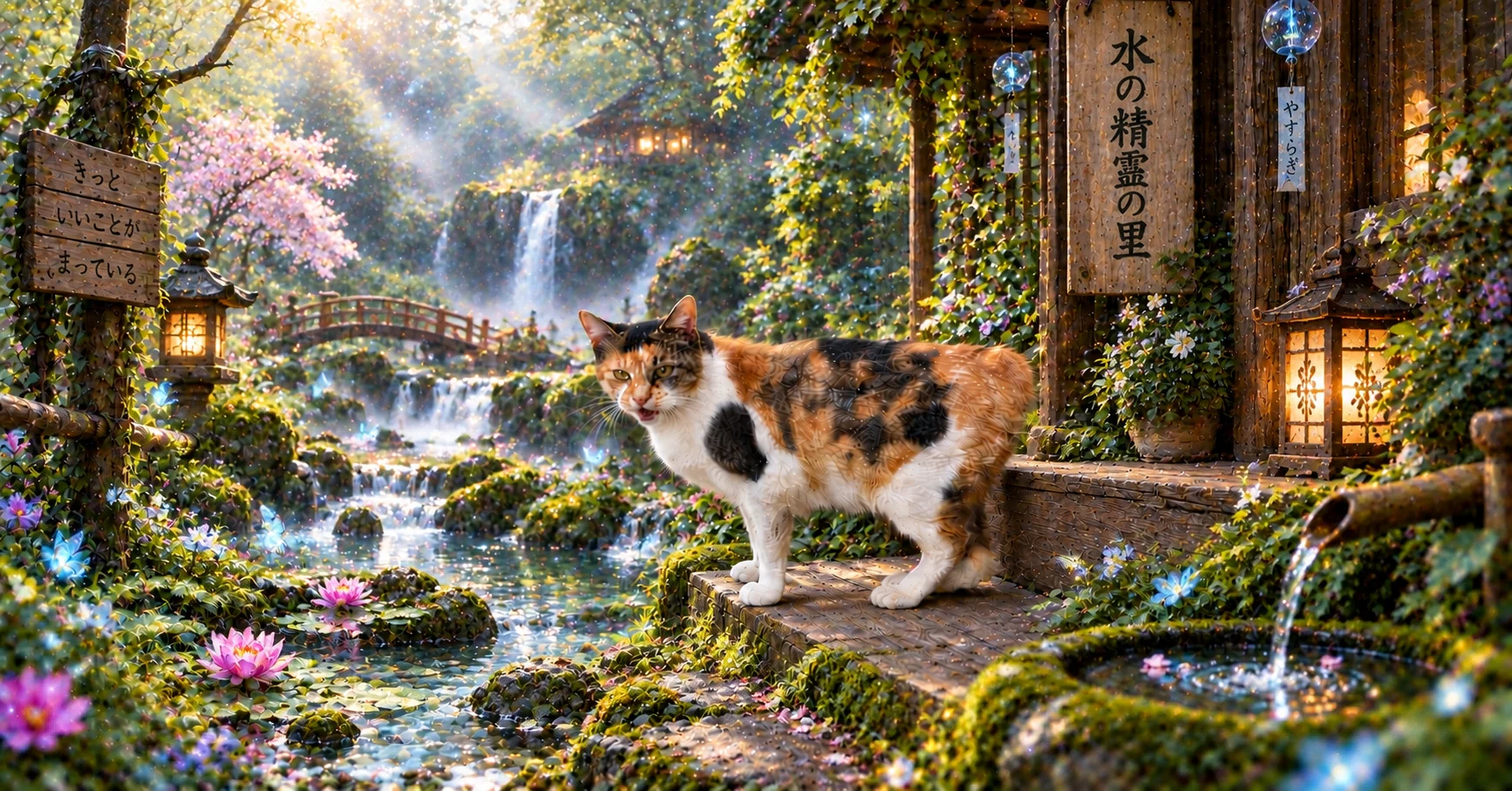 一枚の三毛猫の写真が、20の幻想世界へ｜あなたのペットを異世界や大切