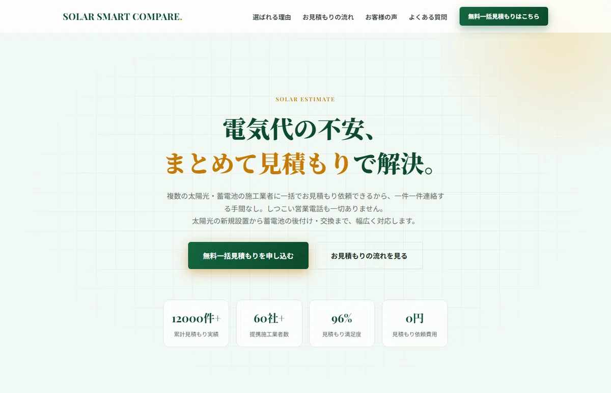 [For Solar Power & Storage Batteries] Responsive HTML Template 