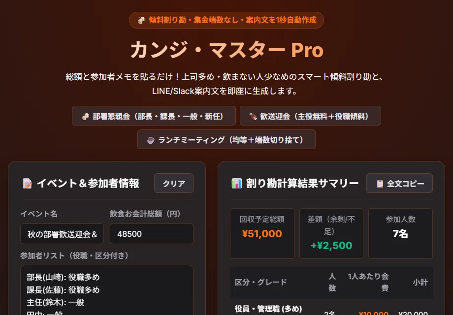 [Party Organizer & Collection Navigator] Rank-based Split Billing ...