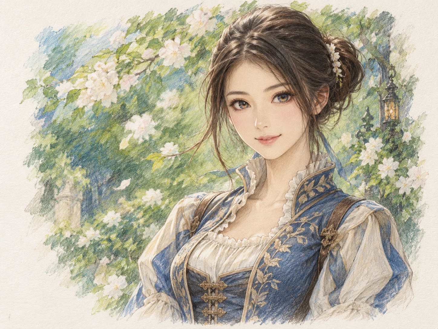 美少女イラスト㉘水彩画美少女：芸術の秋｜かんべい Mk-Ⅰ
