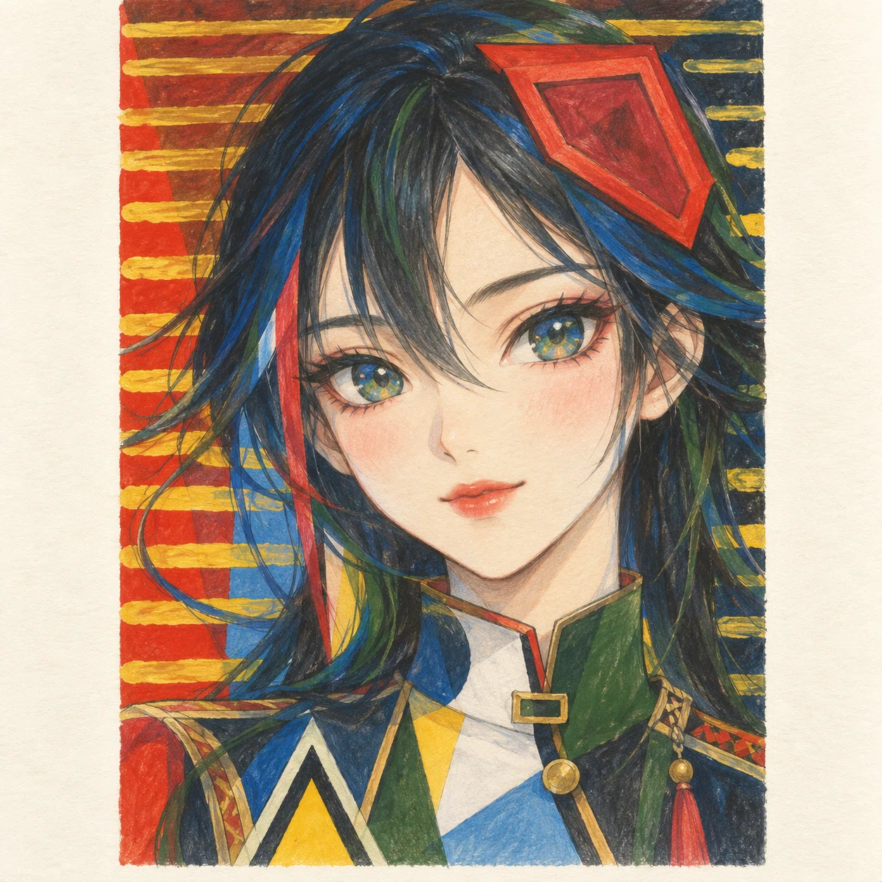 美少女イラスト㉘水彩画美少女：芸術の秋｜かんべい Mk-Ⅰ