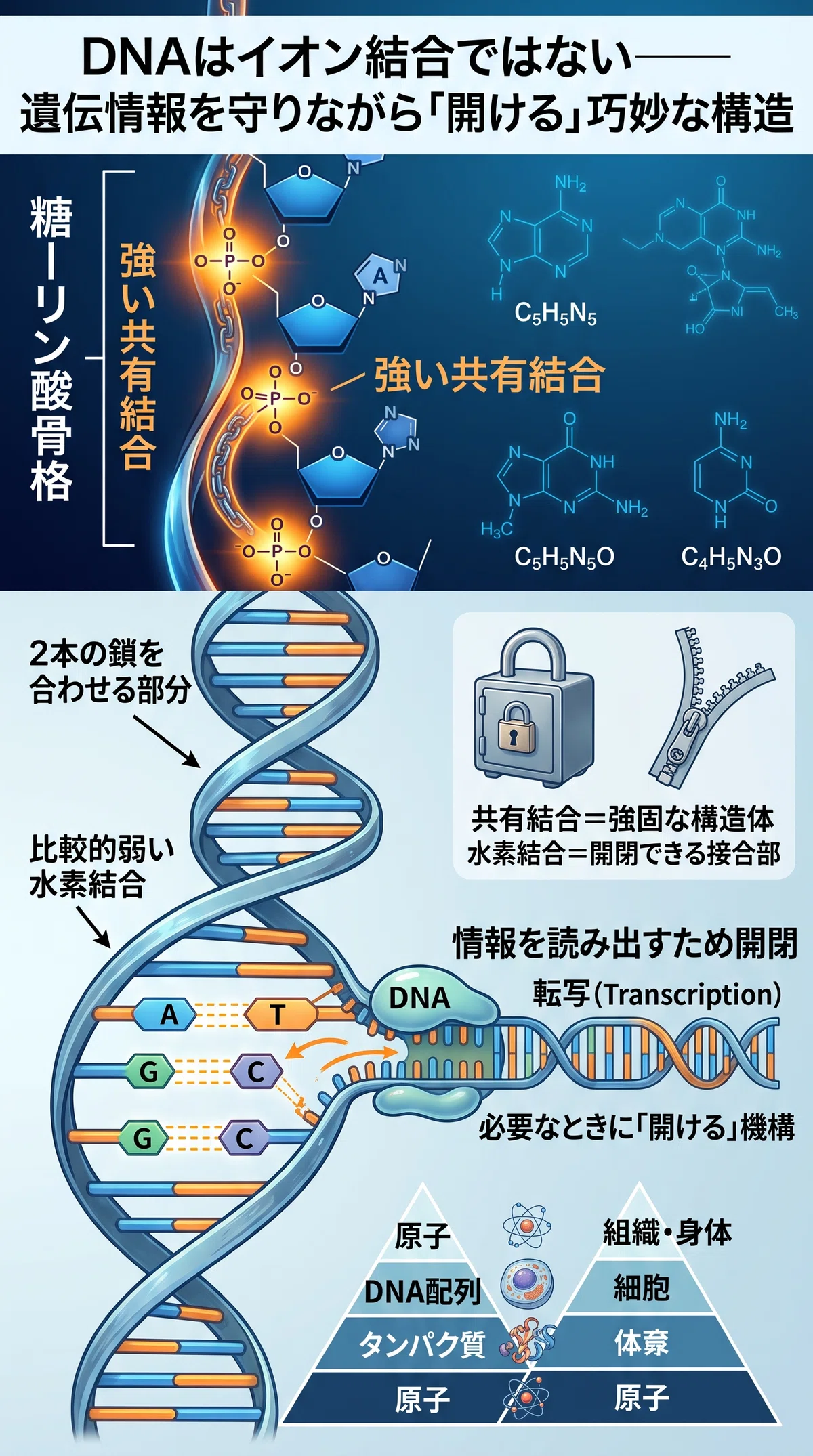 DNA is not an ionic bond—the ingenious structure that protects and ...