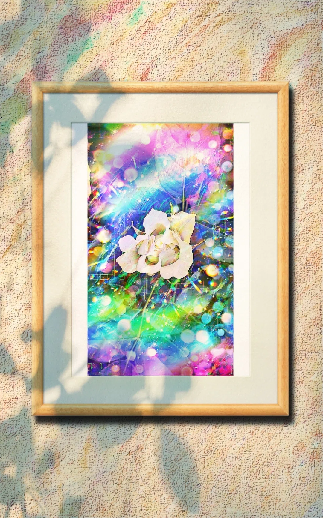 a-1972 幸せの白い蕾 White flower bud 複製画(プリモアート)｜T_GAI(戒)