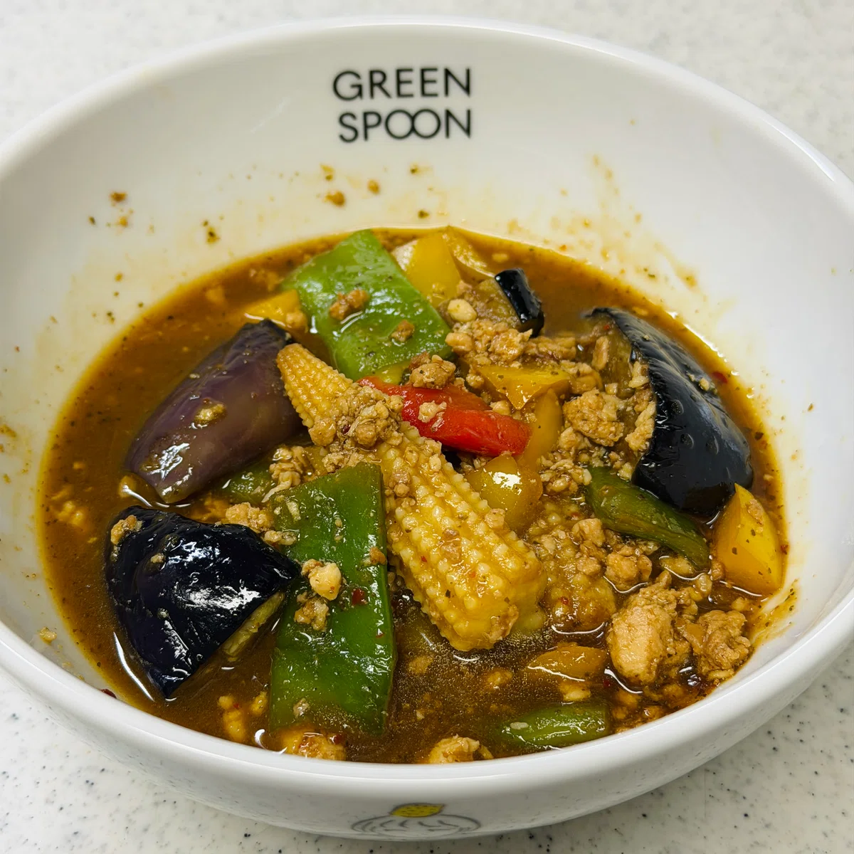 #041 [GREEN SPOON] I tried the authentic colorful vegetable chicken ...