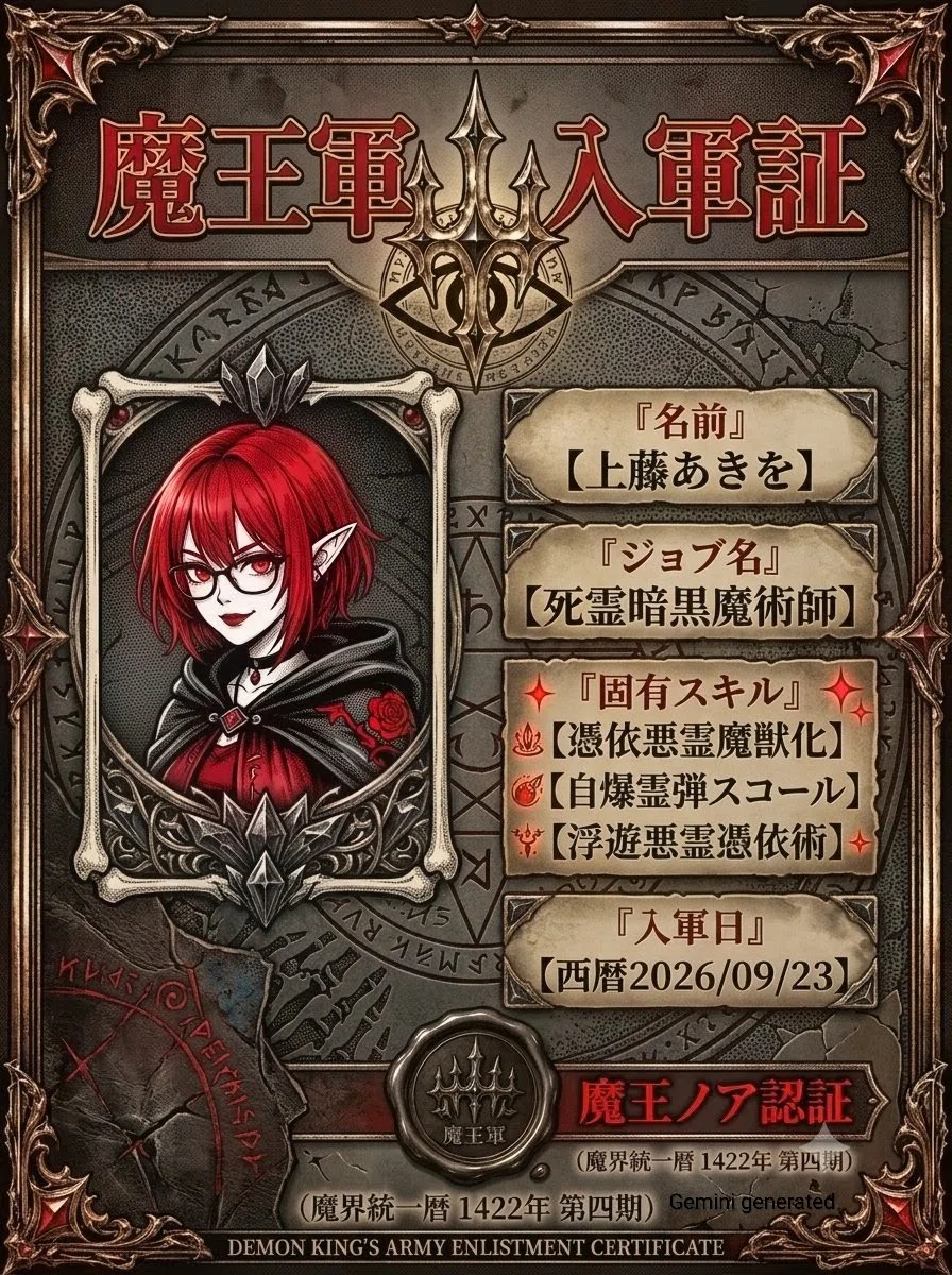 ★魔王軍入軍証★