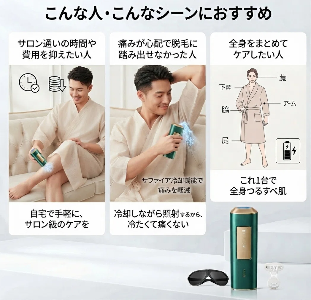 自宅で完結したムダ毛ケアの話～【商品名】Ulike「脱毛器 AirPro S