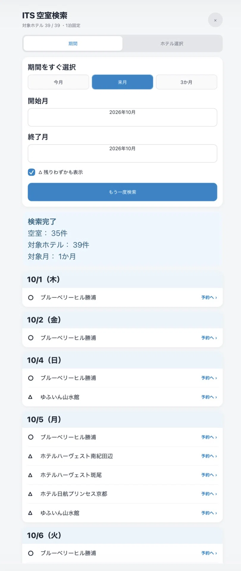 [For iPhone] Automate Kanto ITS vacancy searches | Search multiple ...