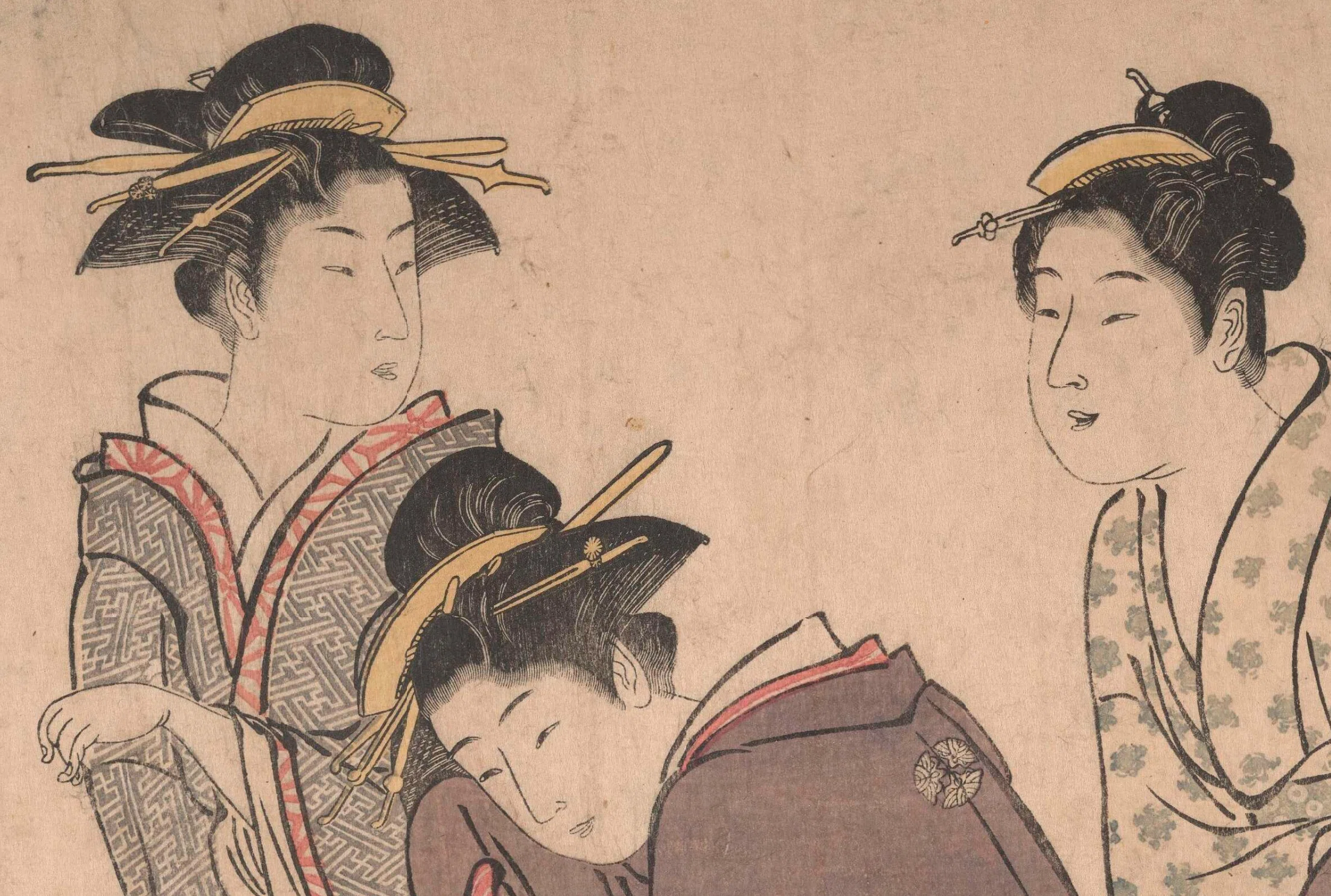 大英博物館展出品作㊵鳥居清長《当世遊里美人合 橘中妓》天明元年-2年