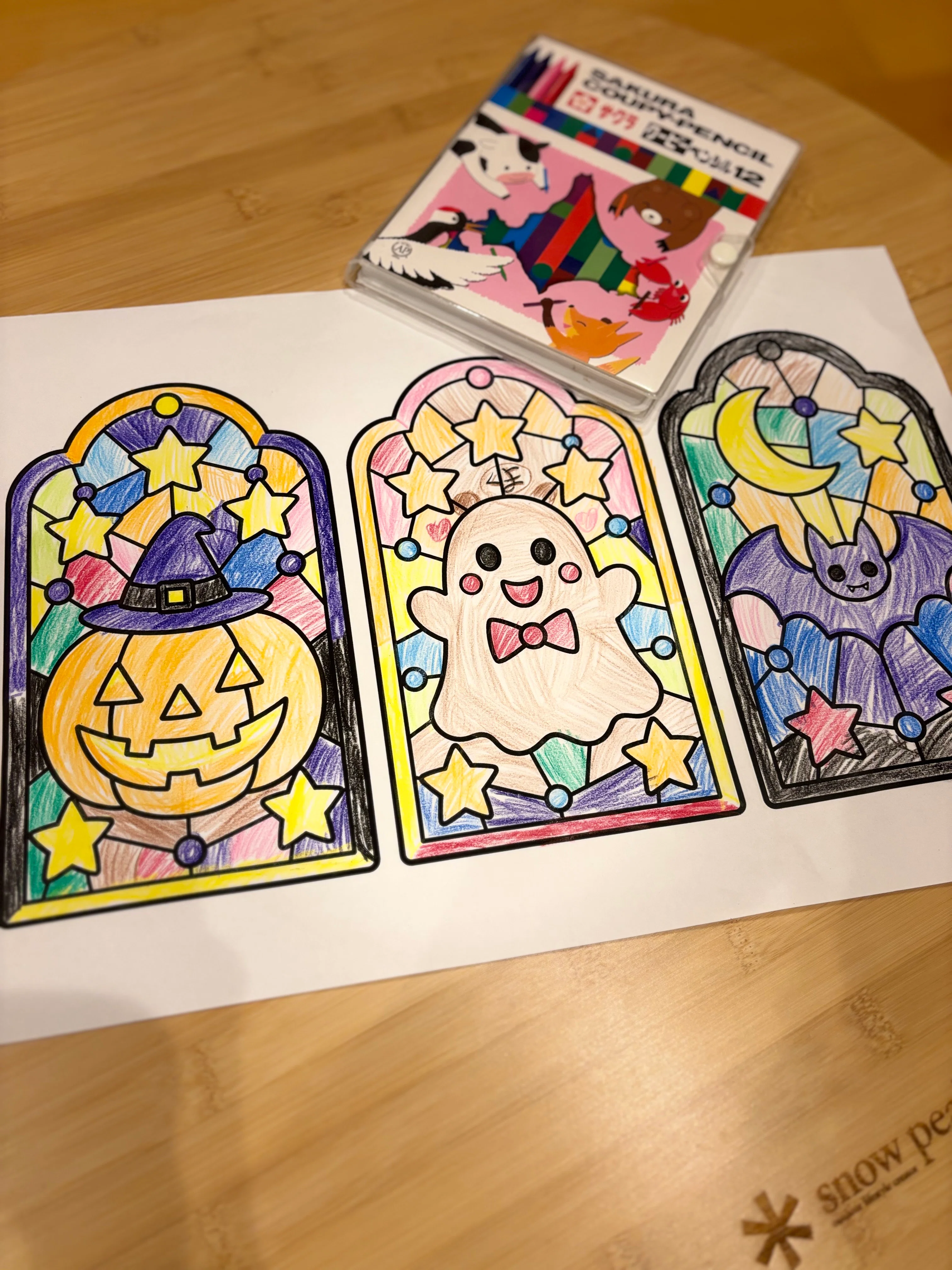 [Craft PDF Sale] Halloween Stained Glass Style Coloring Pages | 3-Type ...