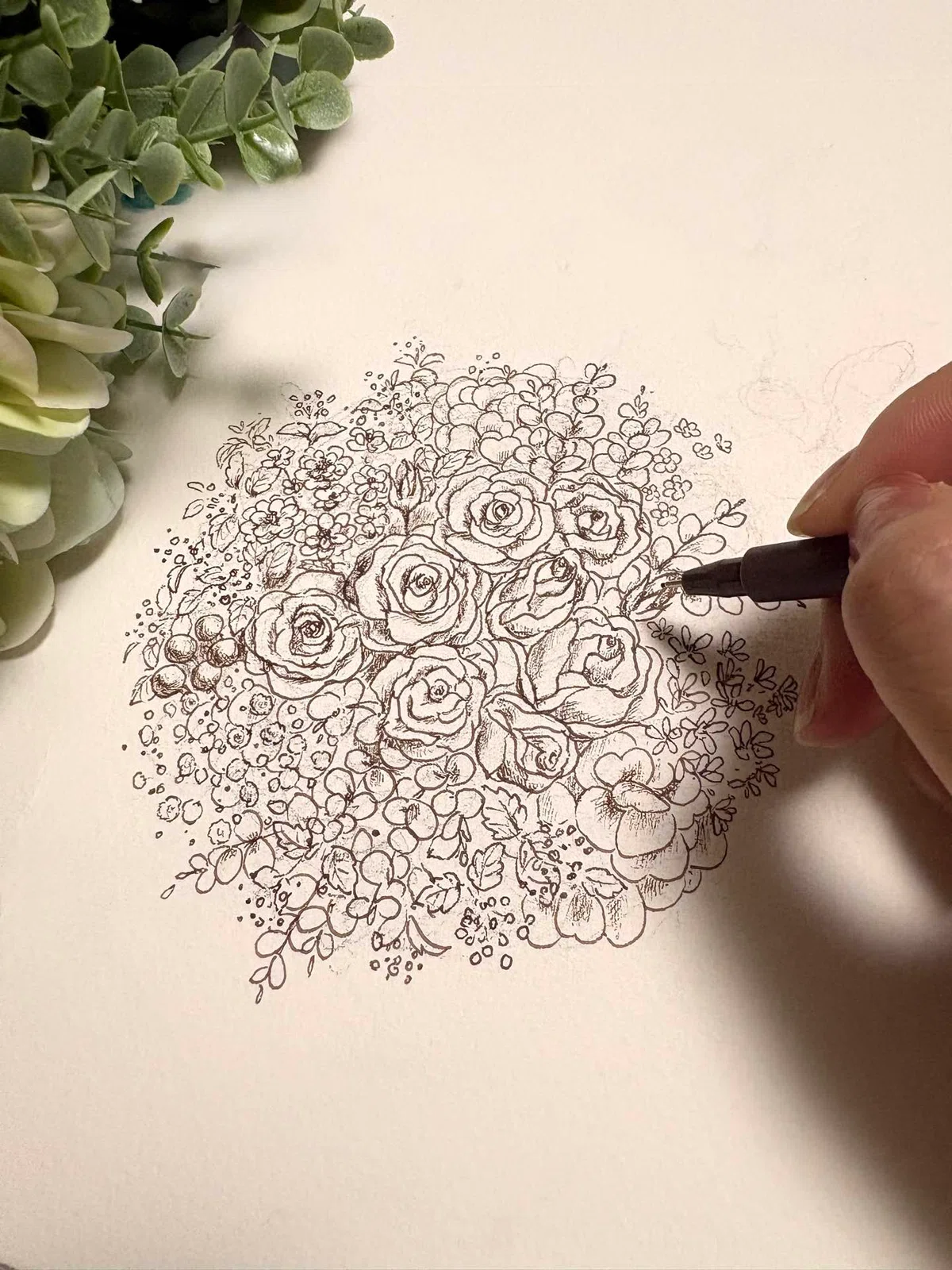 Drawing with a pen for the first time in a while｜Saho