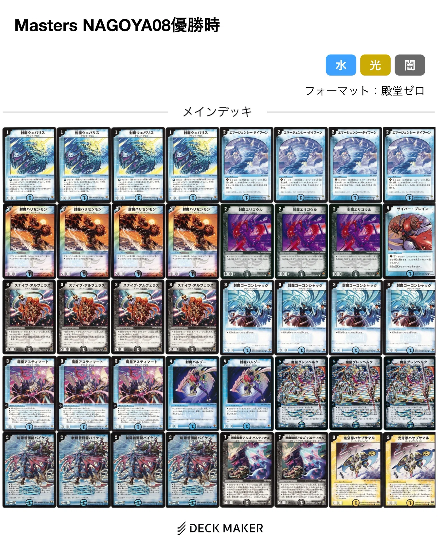 青黒グランドデビル　優勝構築　初期統一　デュエマクラシック08 08】青黒グランドデビル〜Part2〜｜ラテ