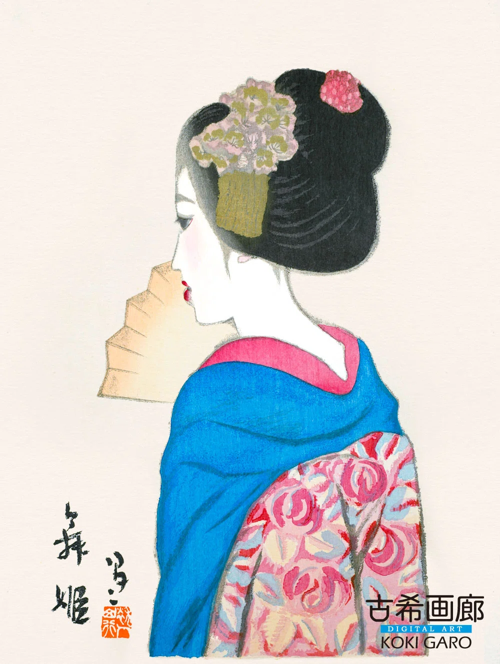 竹久夢二「女十題・舞姫」――木版画とは思えない線の質感｜絵画と暮らす