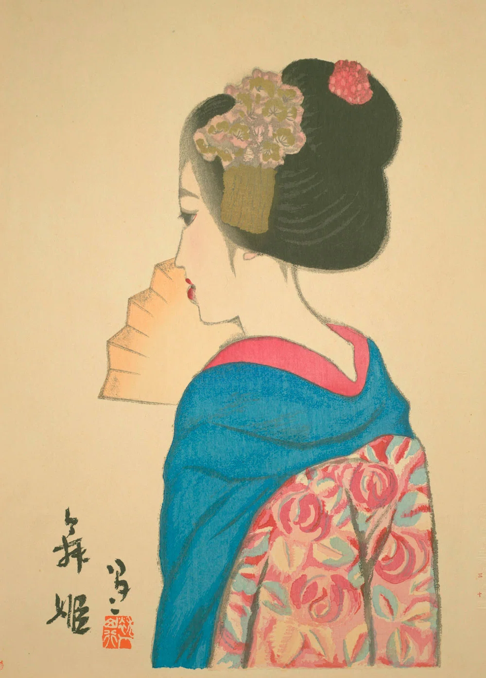 竹久夢二「女十題・舞姫」――木版画とは思えない線の質感｜絵画と暮らす
