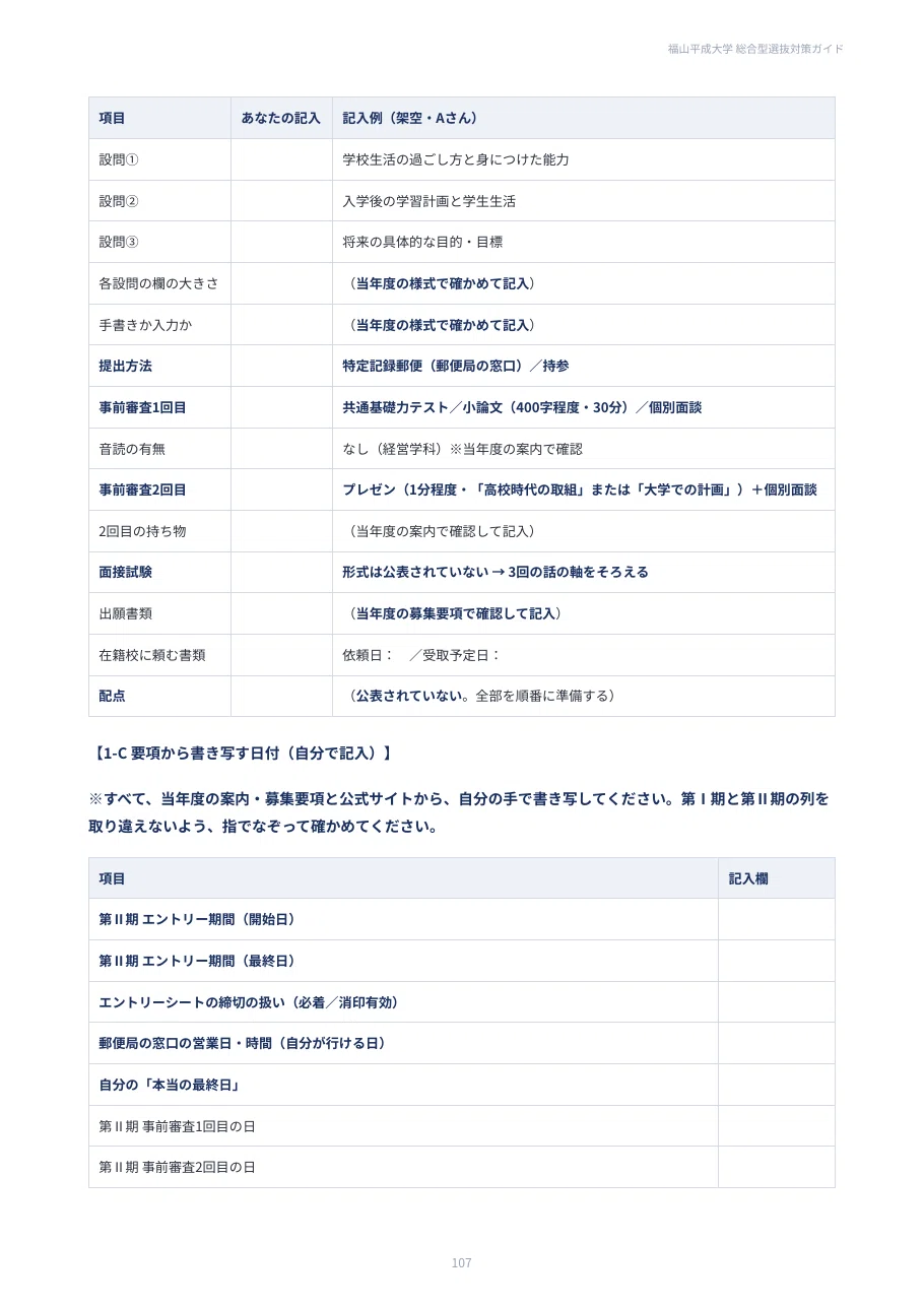 [Fukuyama Heisei University] Comprehensive Selection Preparation Guide ...