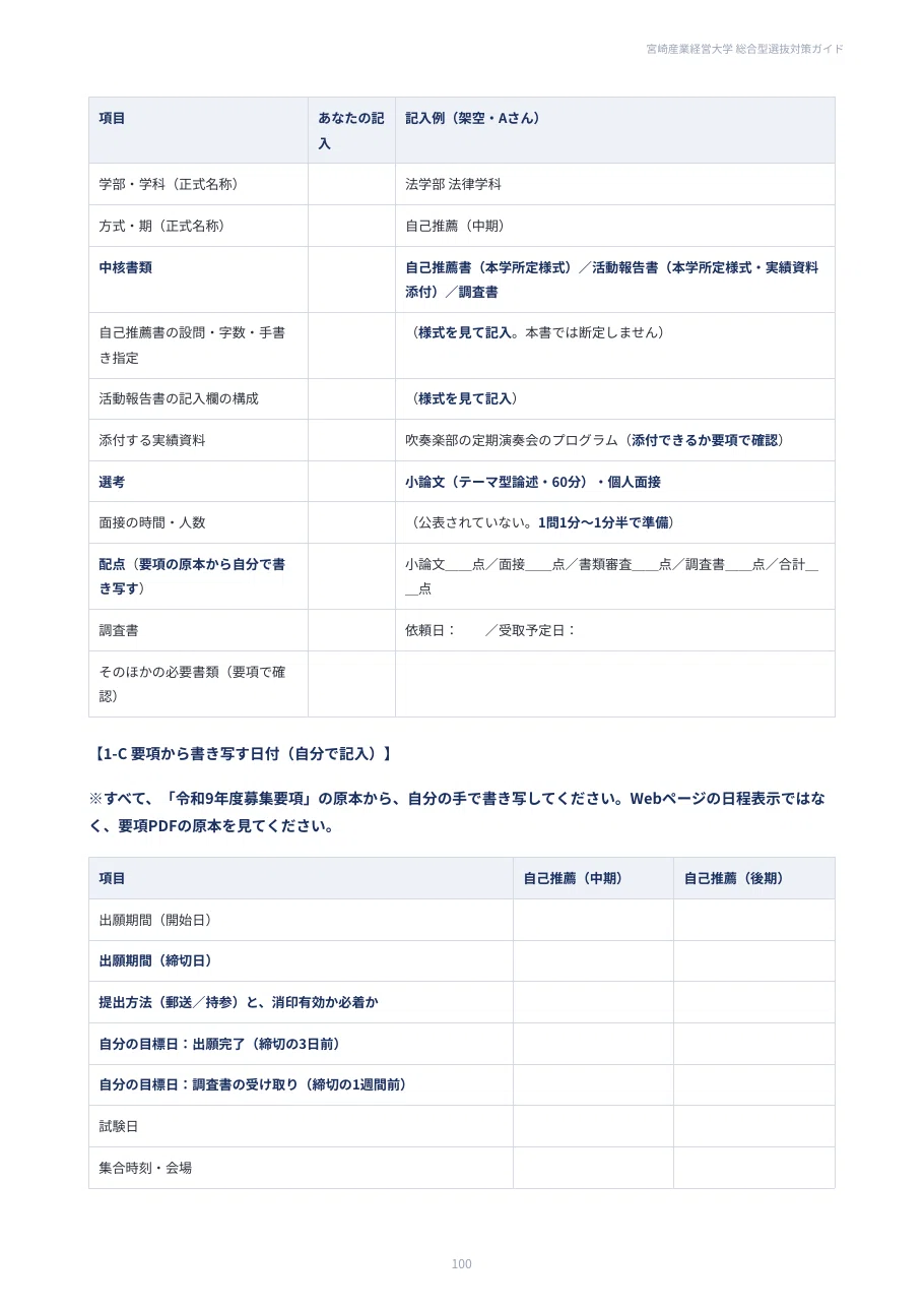 [Miyazaki Sangyo-keiei University] Comprehensive Selection Strategy ...