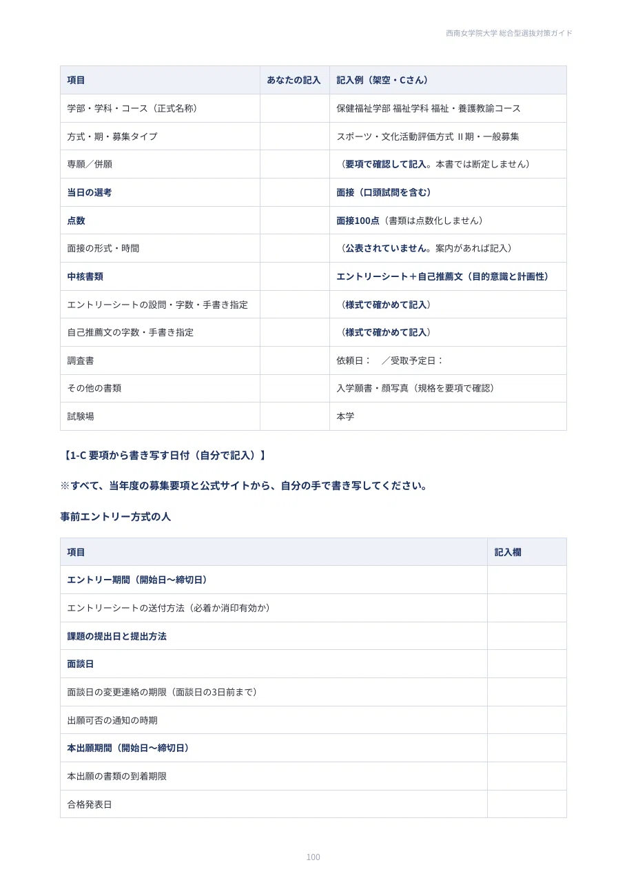 [Seinan Jo Gakuin University] Comprehensive Selection Preparation Guide ...