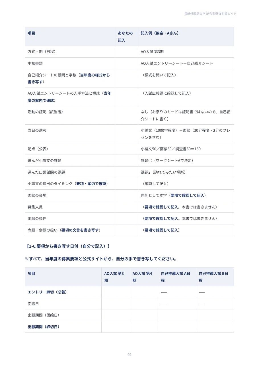 [Nagasaki University of Foreign Studies] Comprehensive Selection ...
