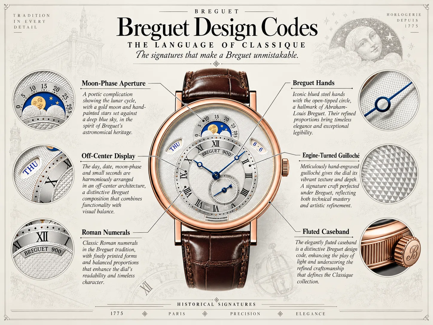Breguet Classique Calendrier 7337 - ブレゲの美学を、月と暦から