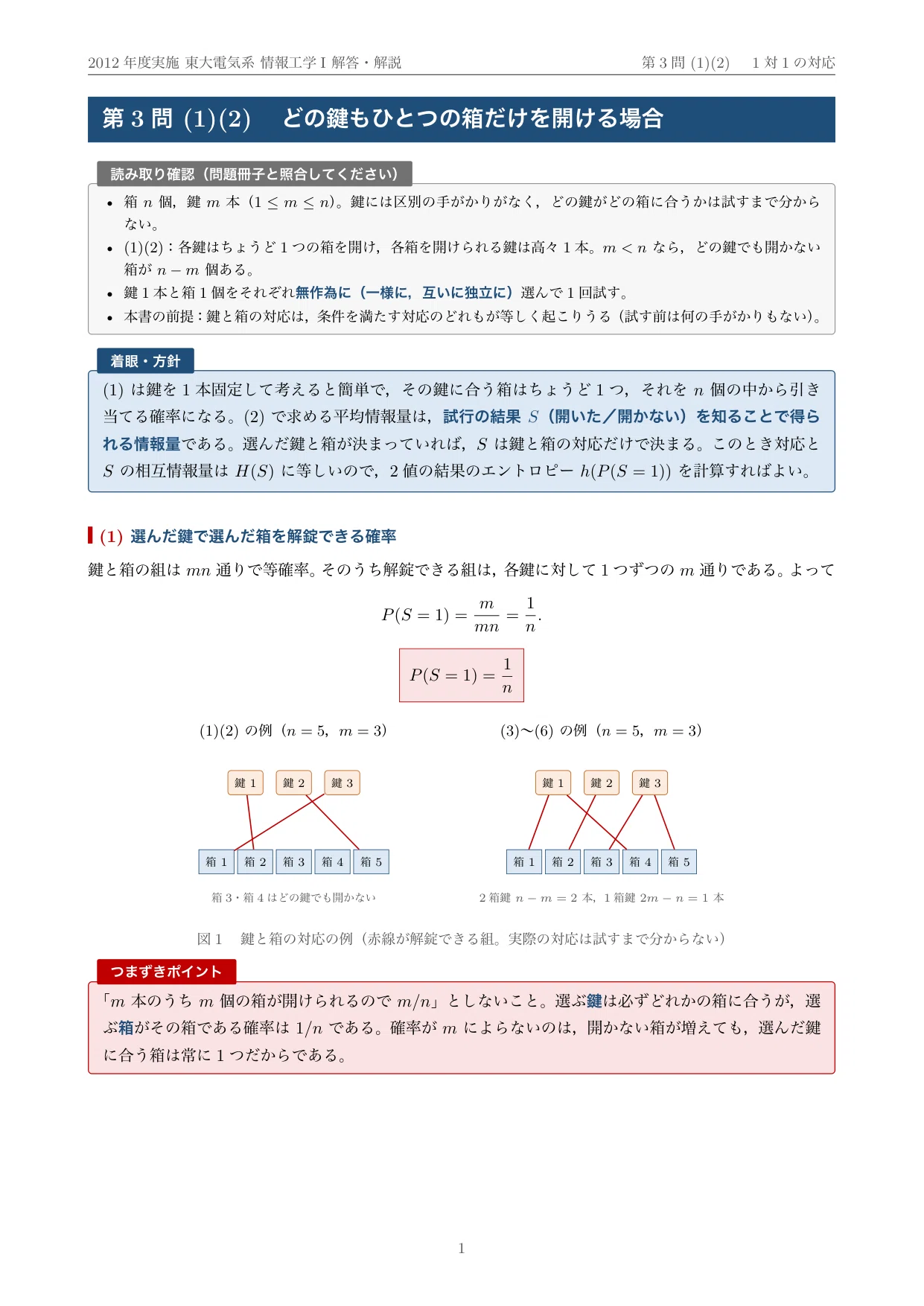 院試過去問・全文無料】2012年度実施 東京大学 電気系工学専攻「情報