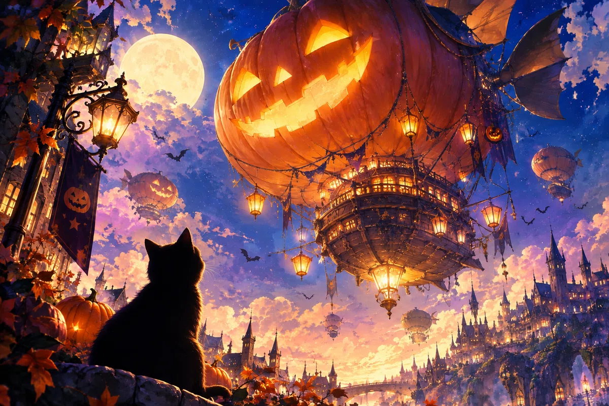ハロウィンの黒猫たち 連作【黒猫が案内する摩訶不思議な世界】ChatGPT