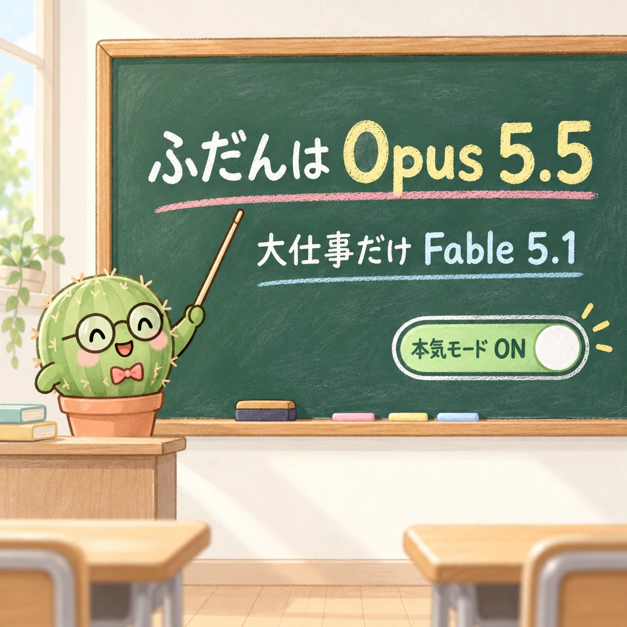 ふだんはOpus 5.5、大仕事だけFable 5.1