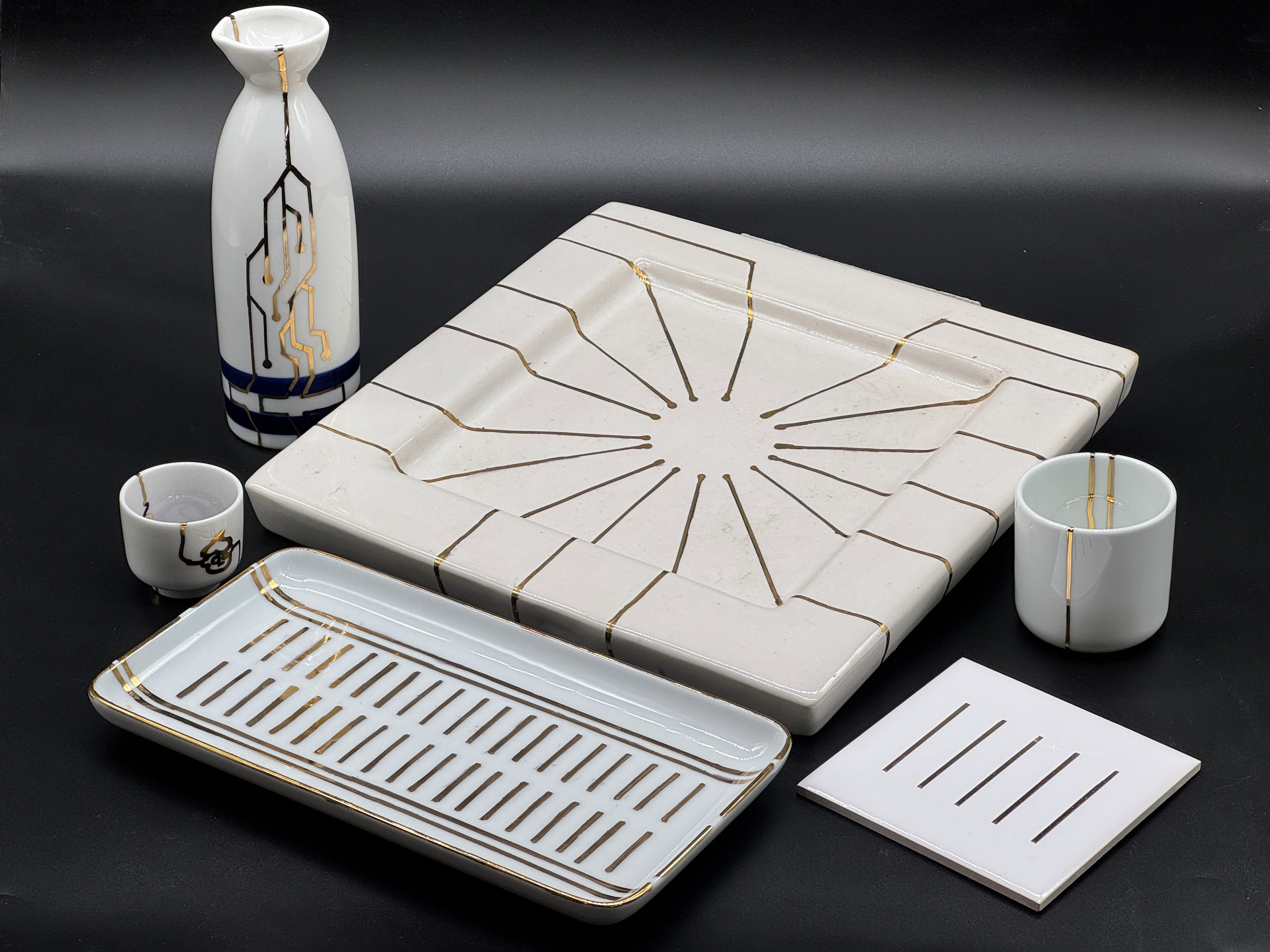 陶磁器の金絵付けを電子回路に。「DEN-JIKI: PROJECT KINSAI-CIRCUIT