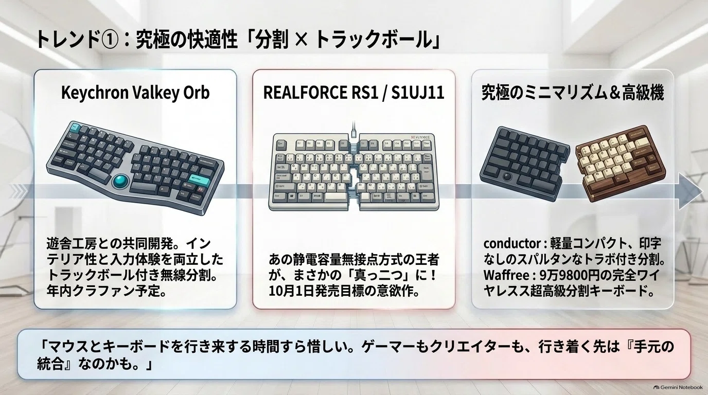 キーボードはここまで進化した TKX 2026で見えた分割型と磁気式の新