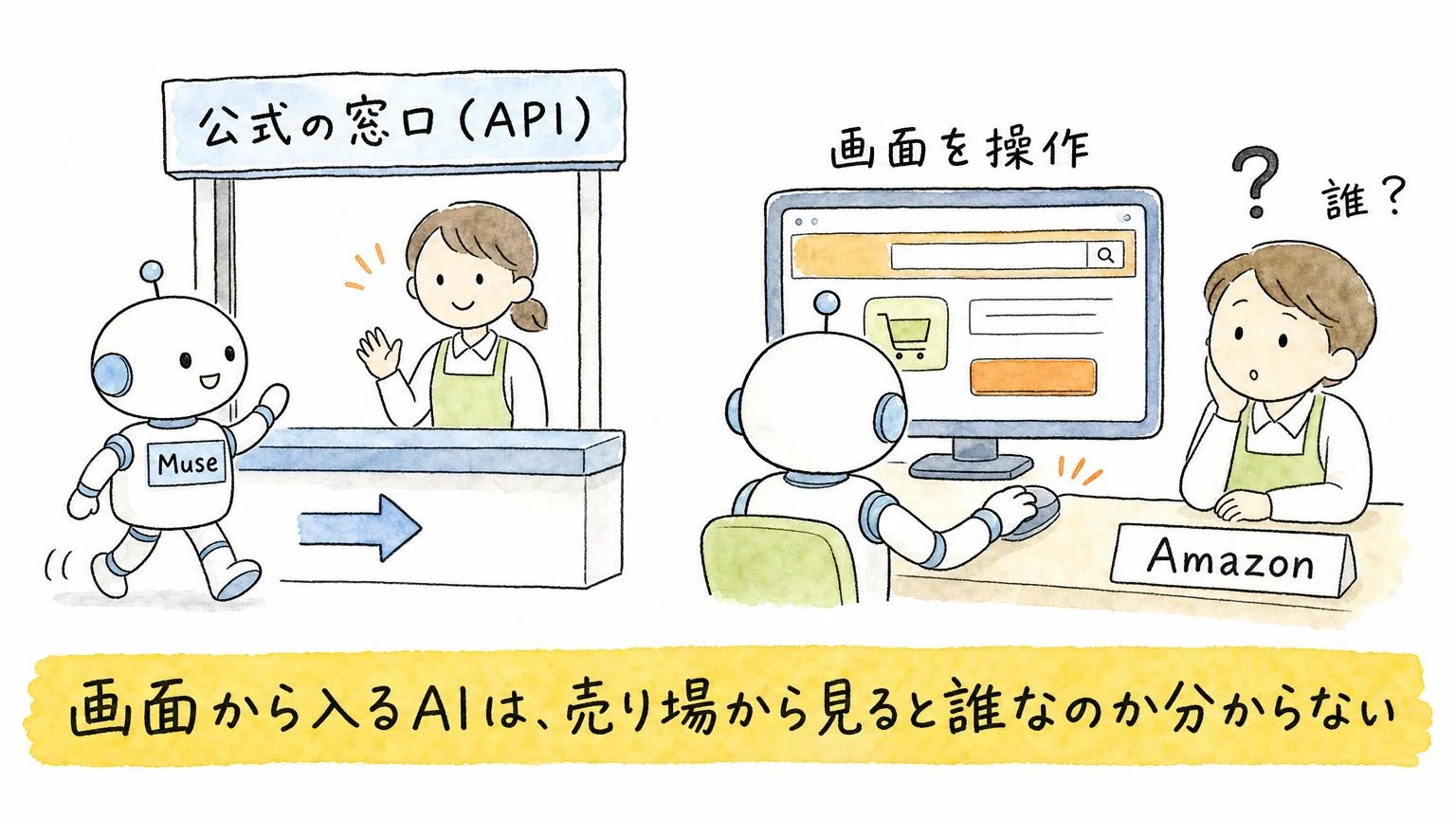 『購入者決定済』amu AmazonがMeta「Muse」を締め出し】AIエージェントの代理購入、争点は