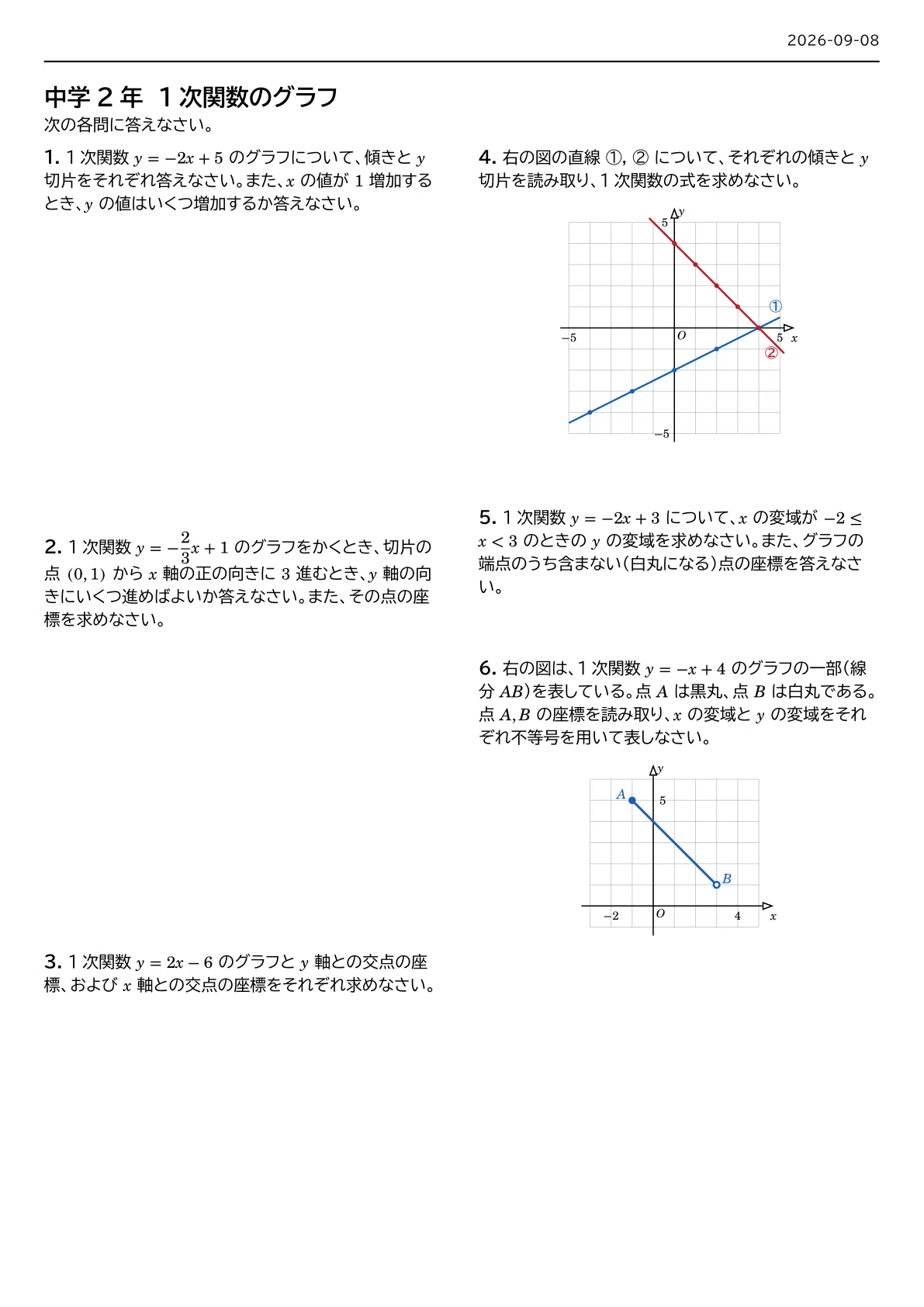 [2nd Year Junior High Math] Linear Functions [Basic/Fundamentals ...