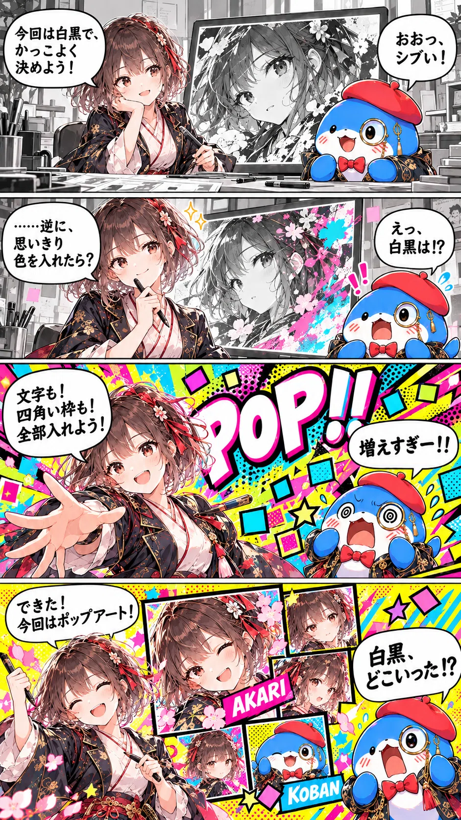 Did you think it was black and white? I opened 6 AI illustrations, and ...