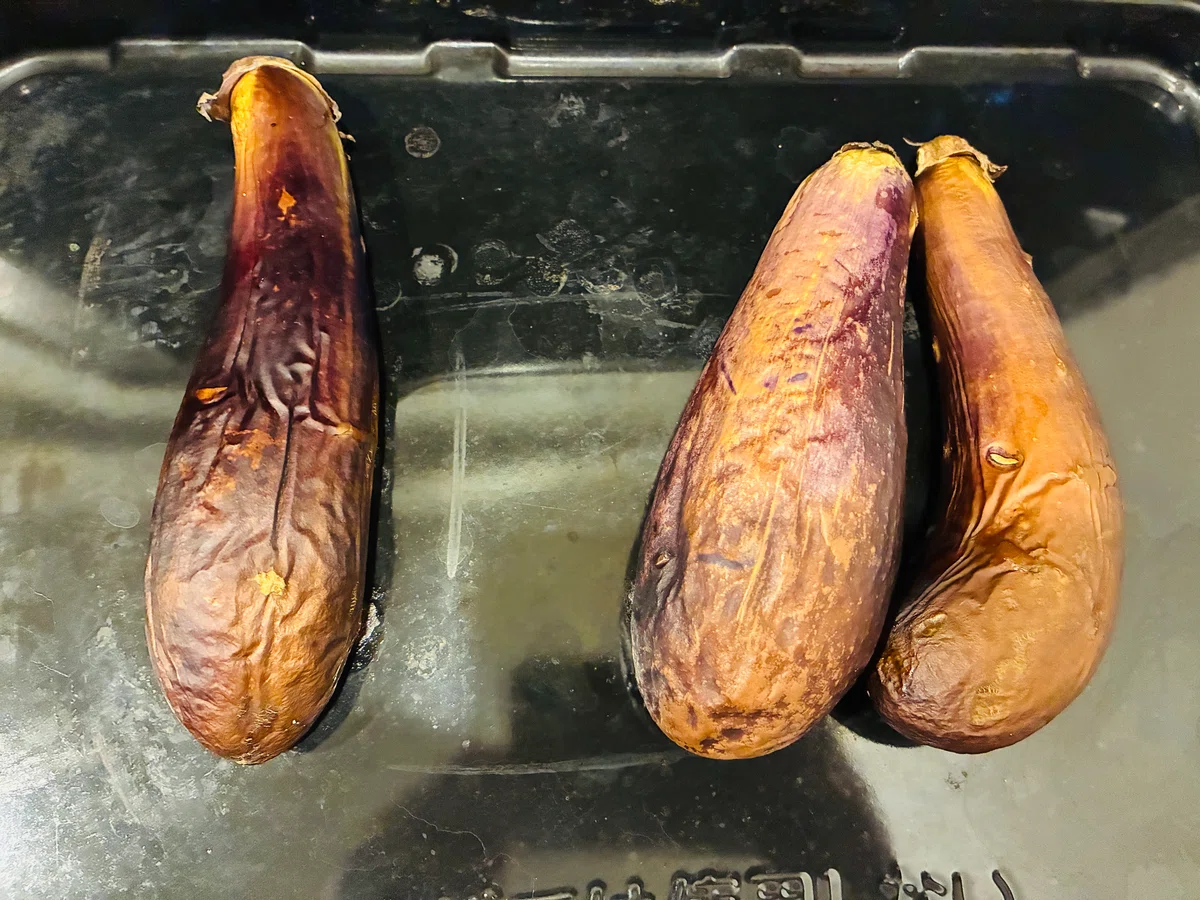 ヘルシオオーブンで焼き茄子