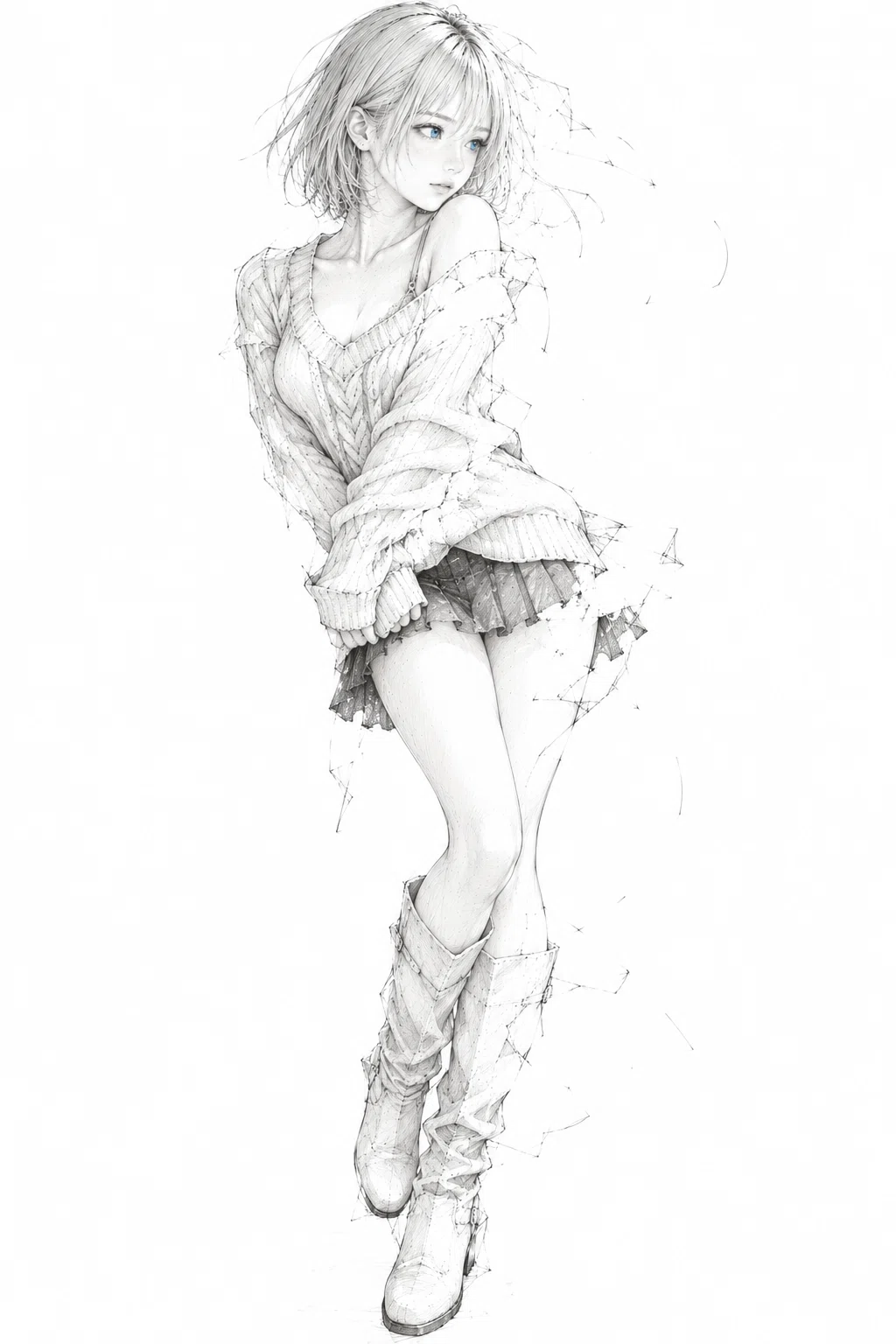僕のアート】未完成の私｜瞳だけが、先に完成した。｜零ぴちゅ。