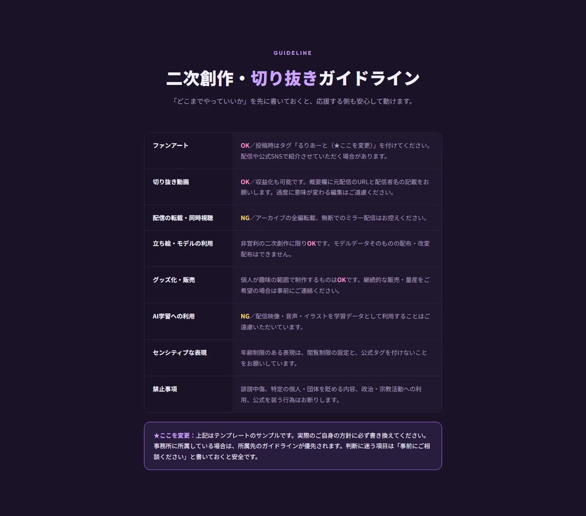 [For VTubers/Streamers] Official Site Template with Fan Content ...