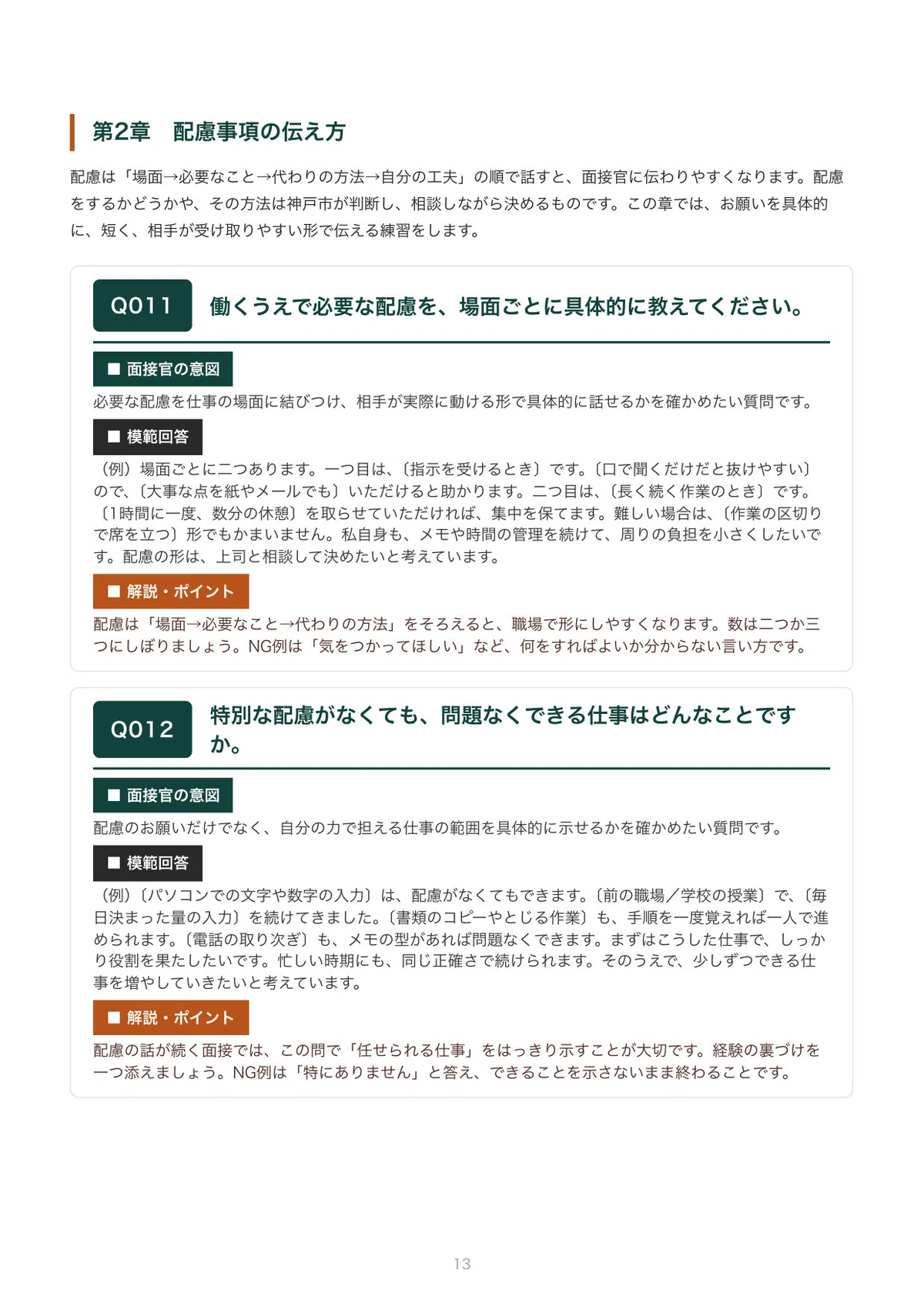 Kobe City Disability Employment Interview | 100 Expected Questions and ...