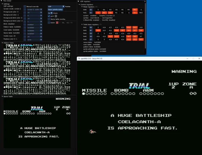 MSX: Using the same PCG definition for the top, middle, and bottom ...