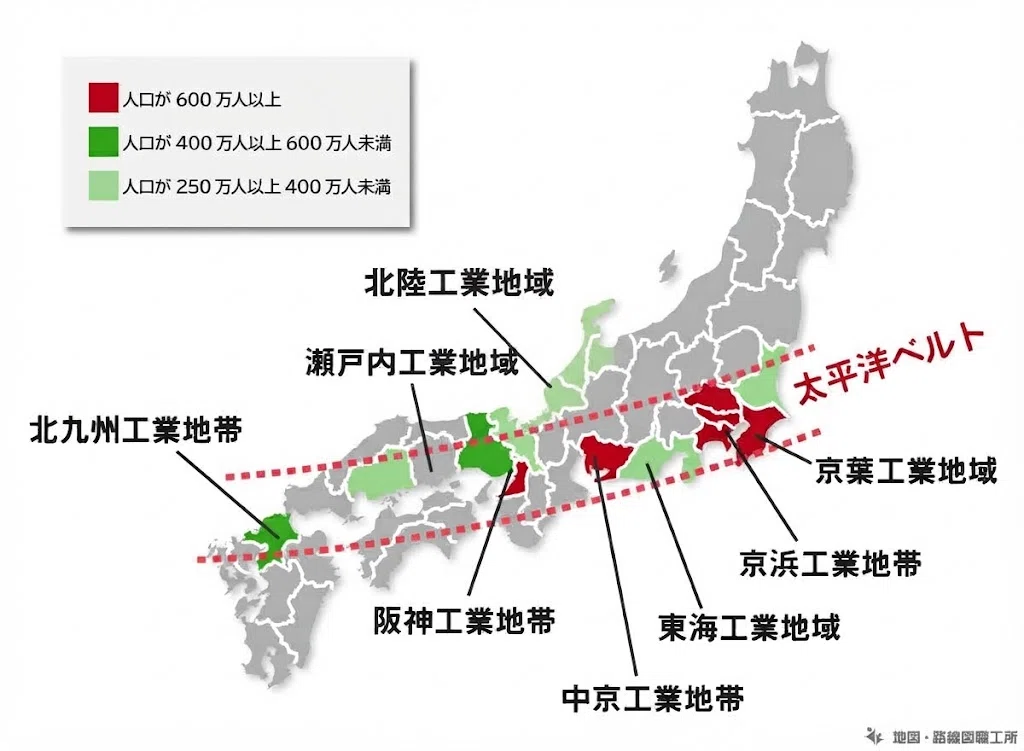中学社会 日本の工業地帯・工業地域｜フルーツ店パパの勉強部屋