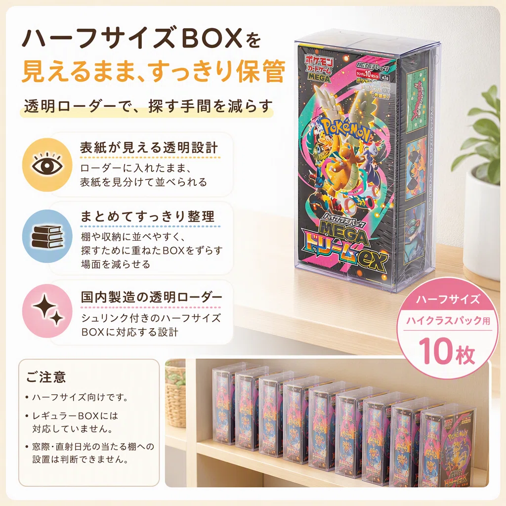 ポケカBOXローダーはどう選ぶ？未開封BOXを飾りながら保管する方法