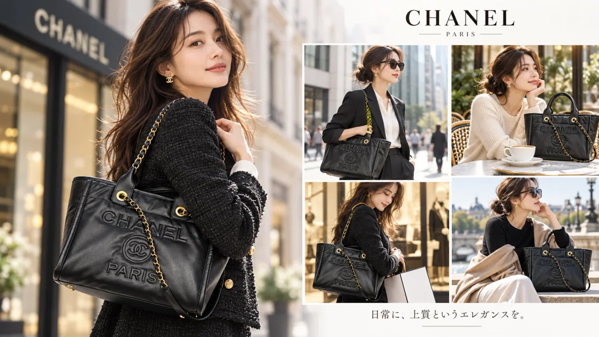 CHANEL ブラック トートバッグ CHANEL トートバッグの魅力｜ブラックレザーが長く愛される理由