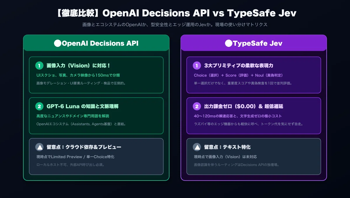 What is the "Decisions API" announced by OpenAI? — "150ms decision ...
