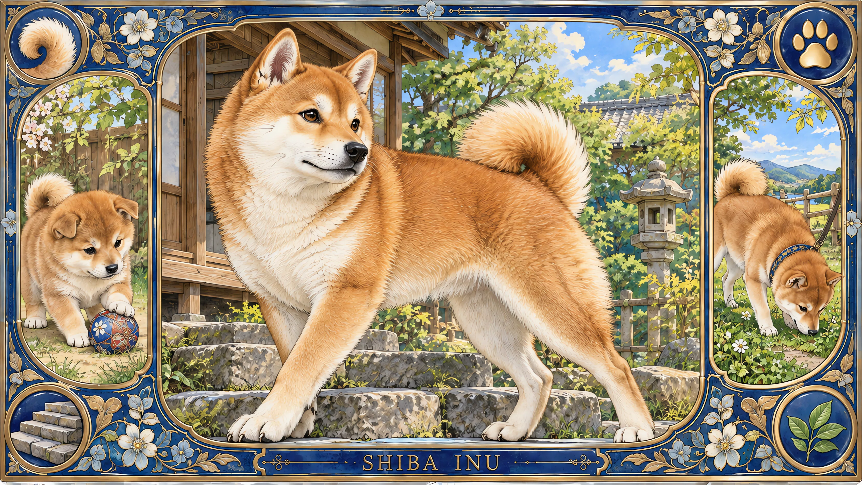 描くイヌ1】 柴犬・トイプードル・ダックスフンド・チワワ